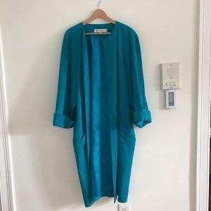 Adele Simpson Vintage Faux Suede Trench Coat